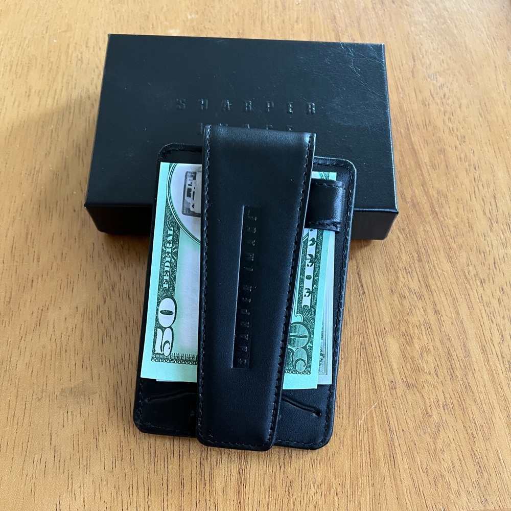 Leather Money Clip Wallet